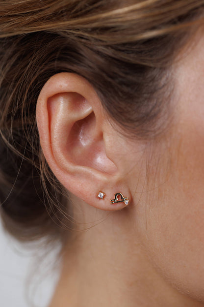 JaxKelly - Zodiac Gold Earrings - Libra