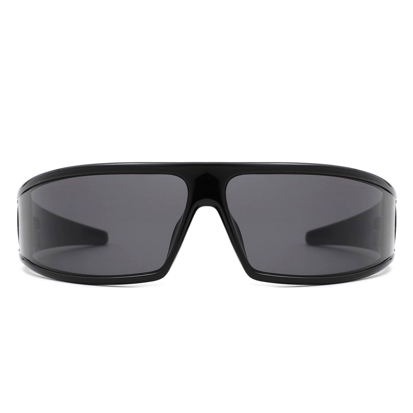 Cramilo Eyewear - Sport Shield Patterned Temples Wraparound Sunglasses