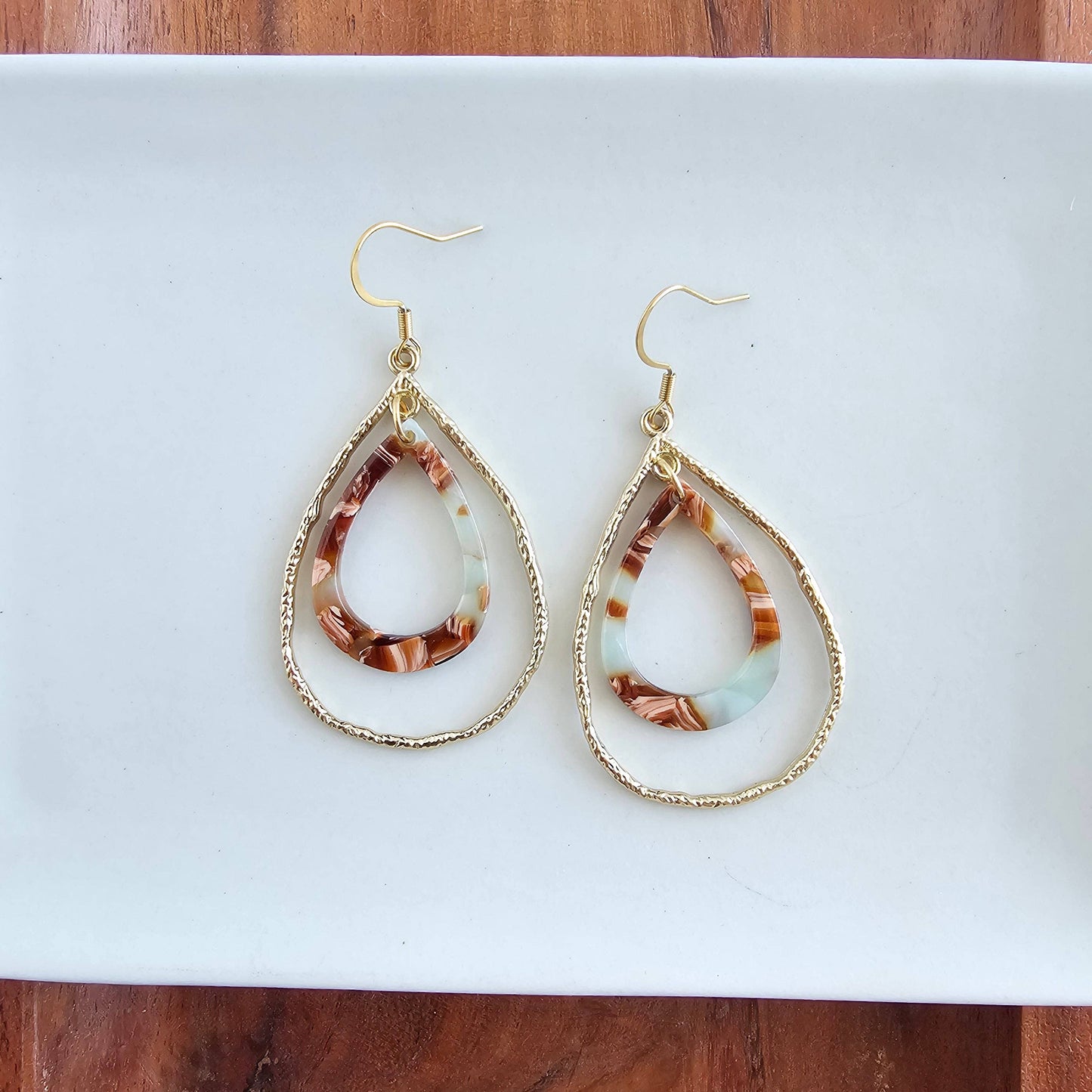 Spiffy & Splendid - Savannah Earrings - Seafoam & Rust // Jewelry, Gifts