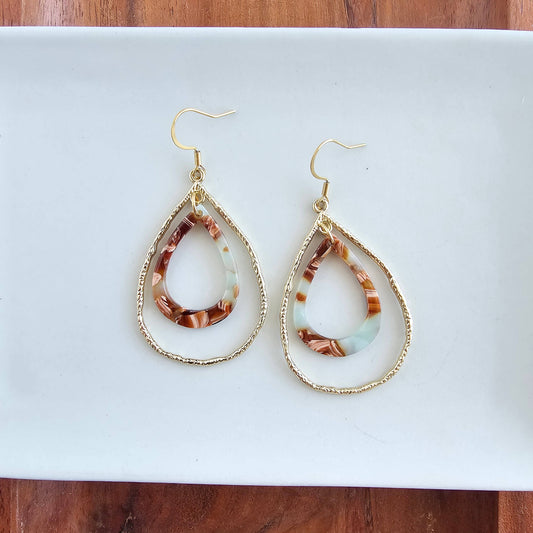 Spiffy & Splendid - Savannah Earrings - Seafoam & Rust // Jewelry, Gifts