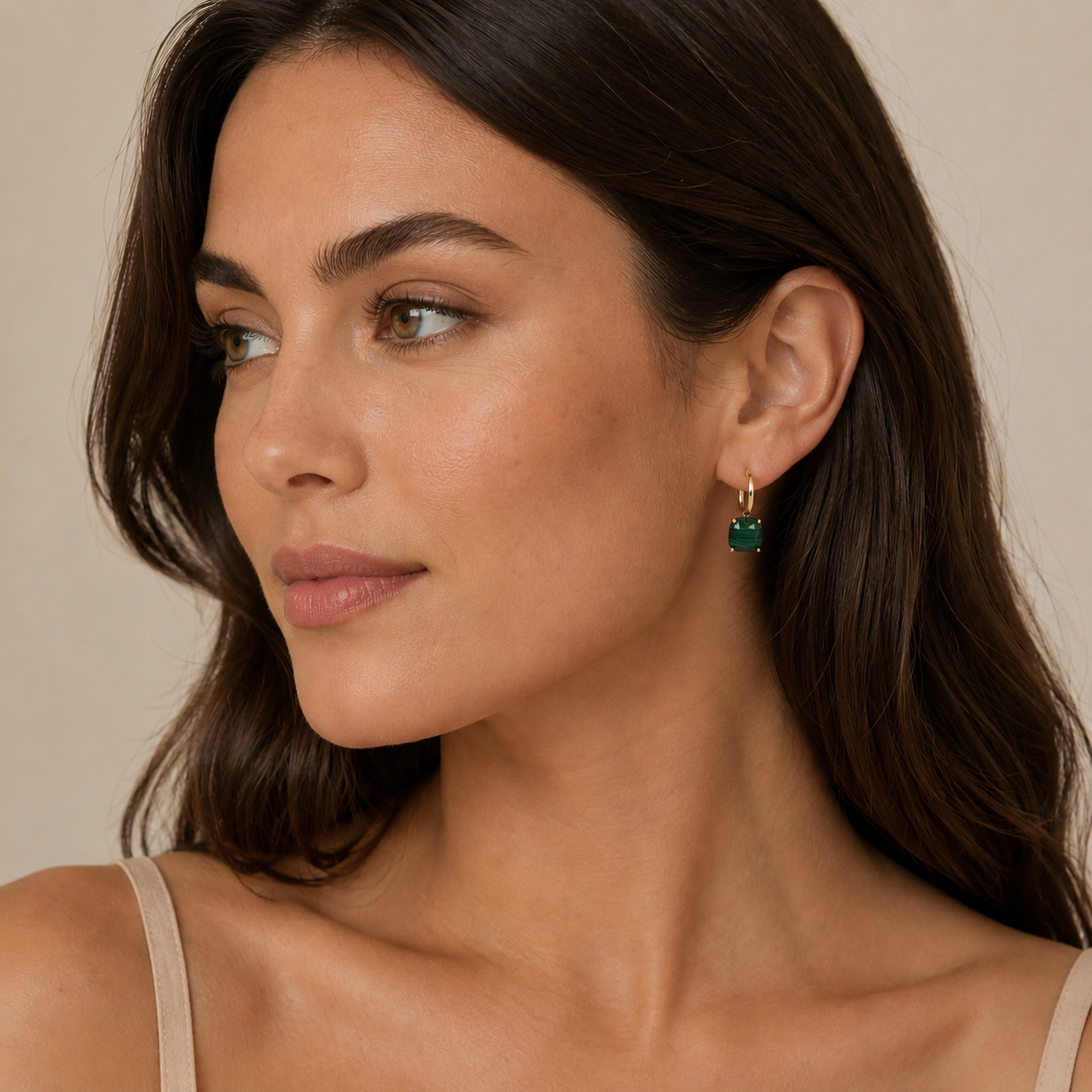 JaxKelly - Gemstone Mini Drop - Malachite