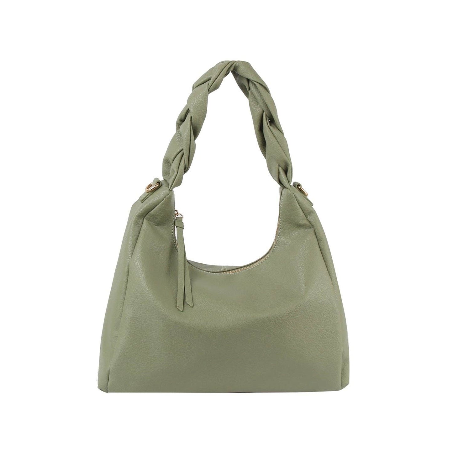 Handbag Factory Corp - Braided handle point hobo shoulder bag