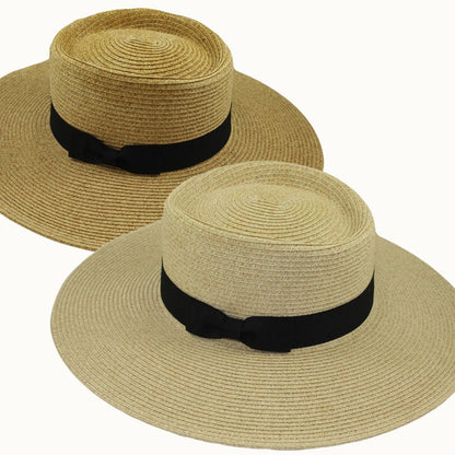 Olive & Pique - Paper Braid Straw Gambler, 4" Brim