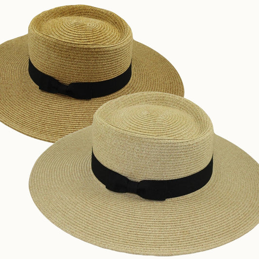Olive & Pique - Paper Braid Straw Gambler, 4" Brim