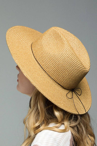 Urbanista - Duo-Tone Panama Hat with Wood Beads
