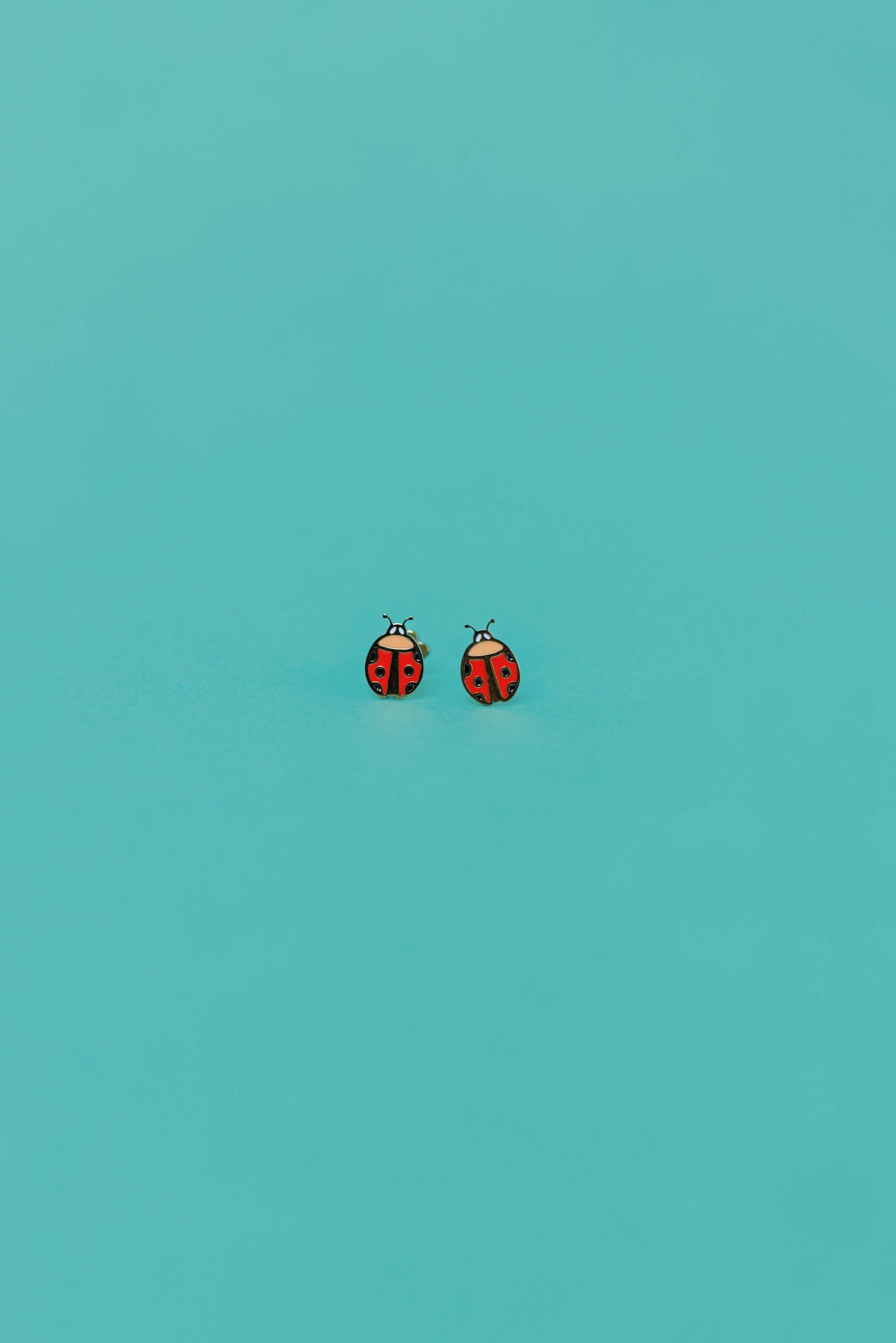 JaxKelly - Ladybug Enamel Flat Back Kids Earrings