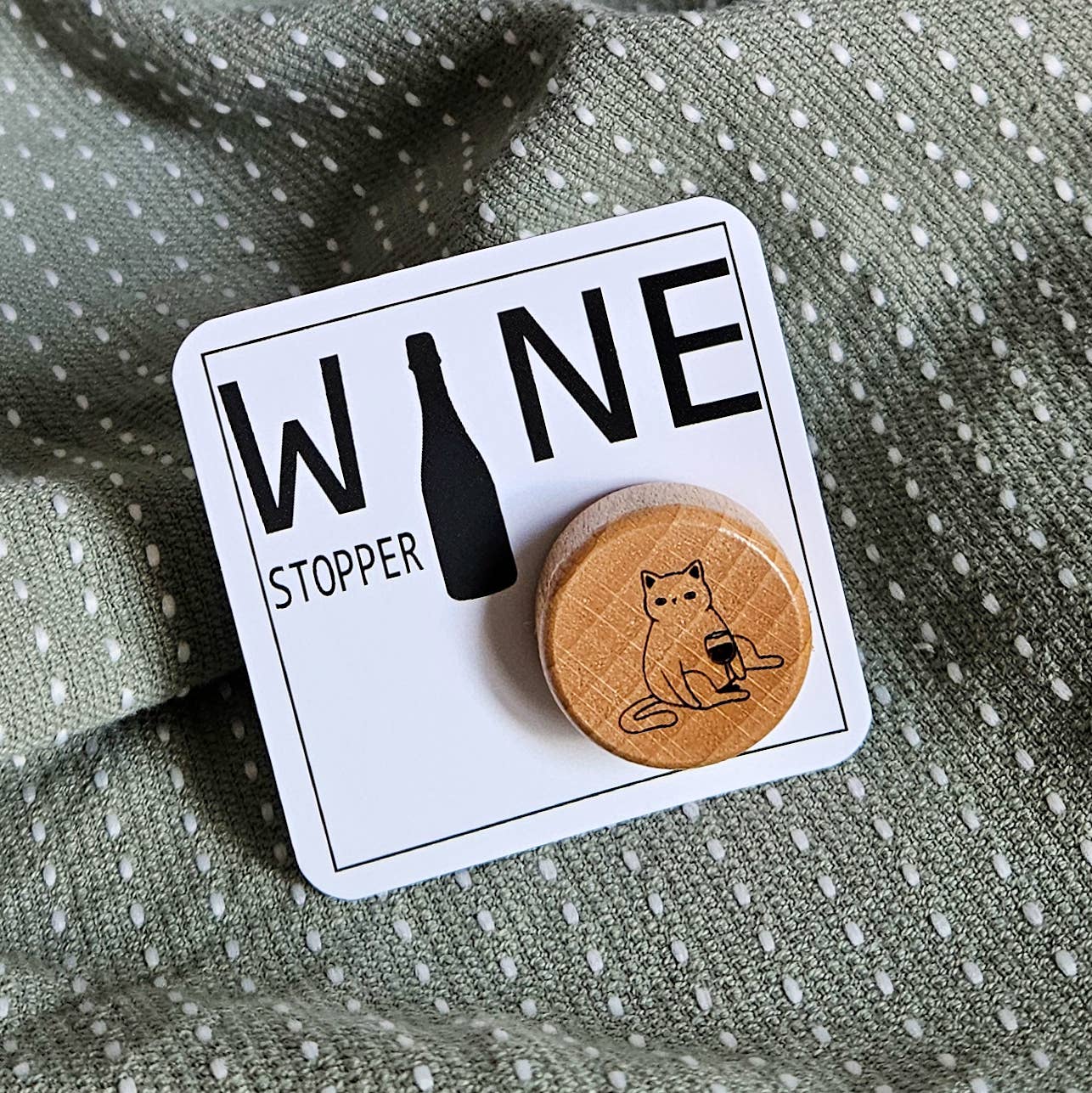 Lou Golden Designs - Tipsy Cat Wine Stopper