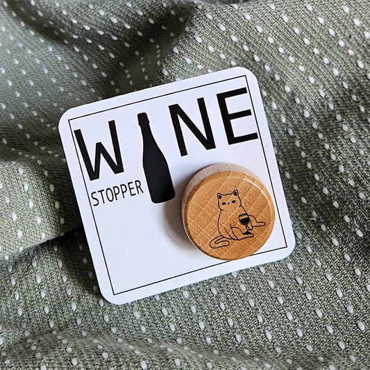 Lou Golden Designs - Tipsy Cat Wine Stopper
