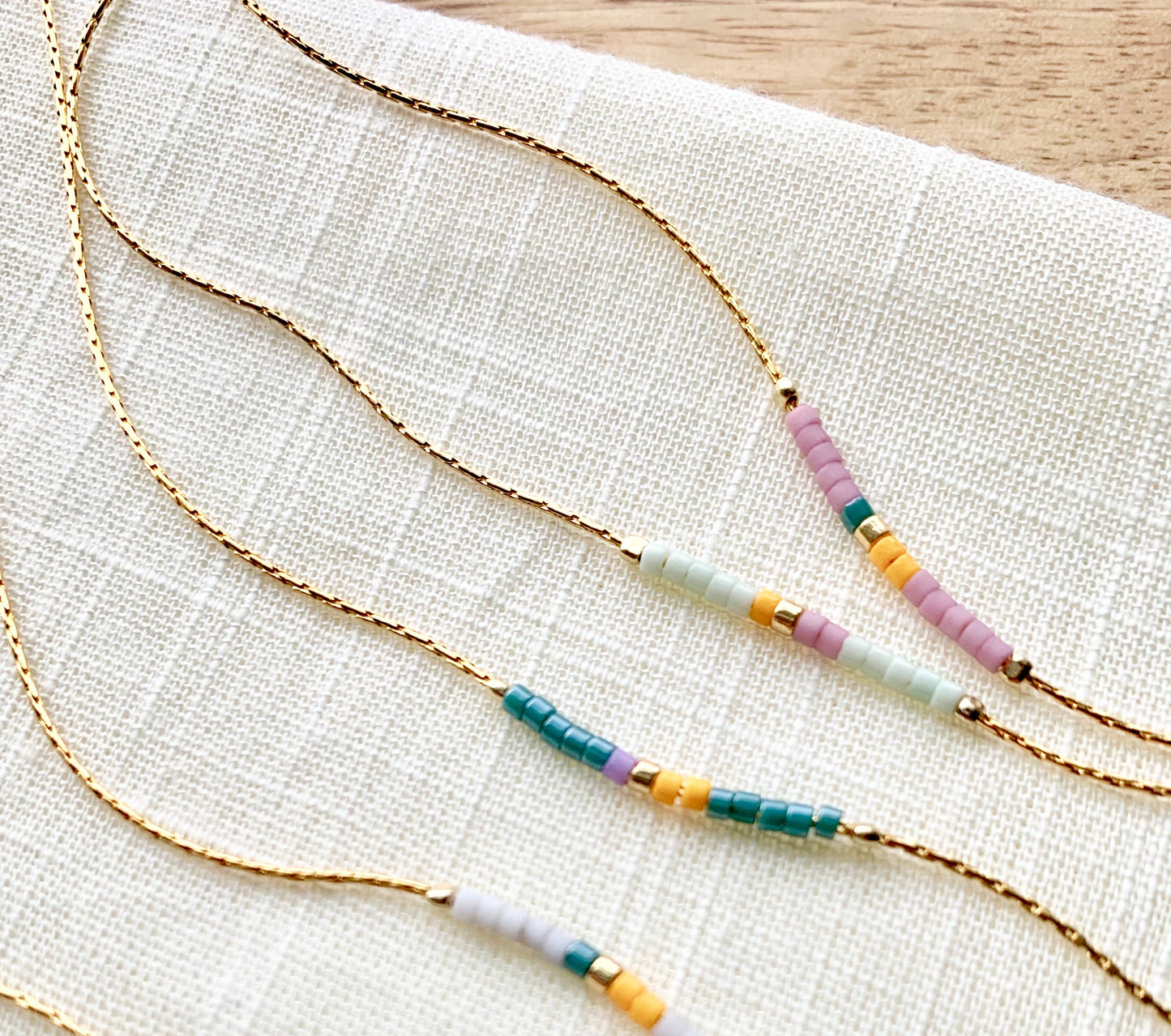 Ocean Breakup - Colorful Minimalist Beaded Necklace