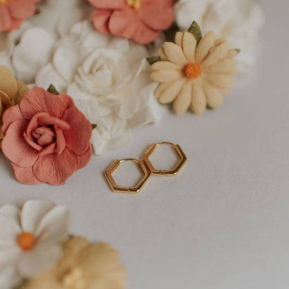 Mauve Jewelry Co. - Hexagon Huggies