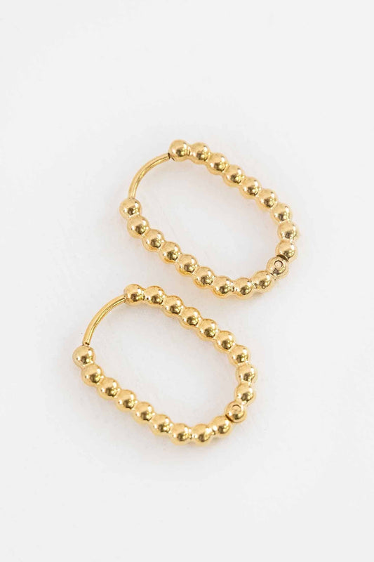 Lovoda - Oval Bubble Hoop Earrings | Gold
