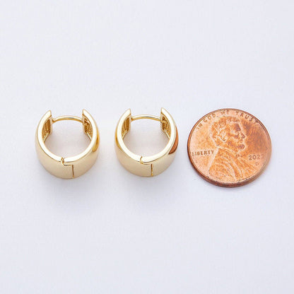 Aim Eternal - 14K Gold Filled 14.5mm Wide Chubby Minimalist Hoops Earrings | EARRINGS-00182