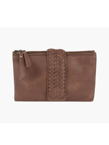 MiMi Wholesale - Women's Two-Compartment Crossbody Bag with Braid Detail