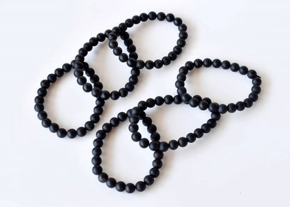 Soothing Crystals - Matt Black Onyx Bracelet (Focus and Growth)