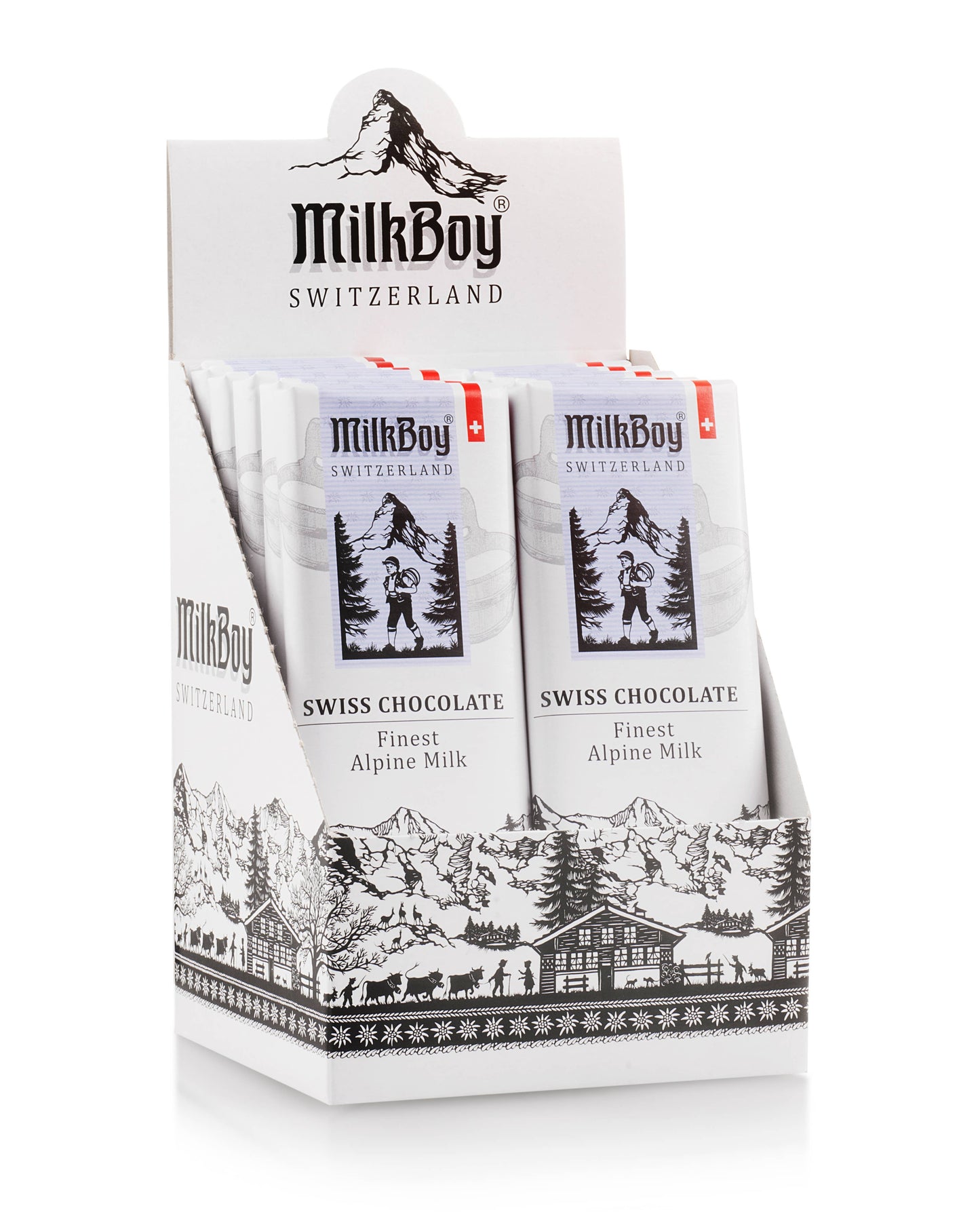 Milkboy Swiss Chocolates - Alpine Milk Chocolate Snack Size Bars 1.4oz