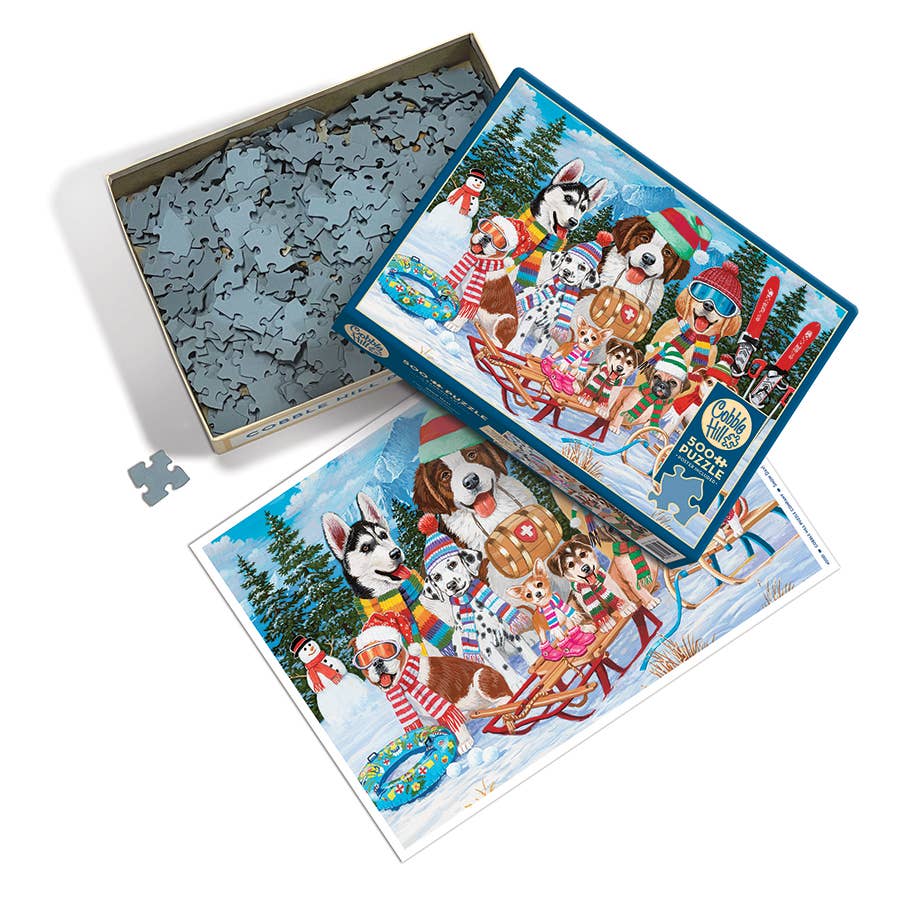 Outset Games and Cobble Hill Puzzles - Snow Day! 500pc Puzzle