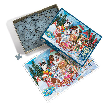 Outset Games and Cobble Hill Puzzles - Snow Day! 500pc Puzzle