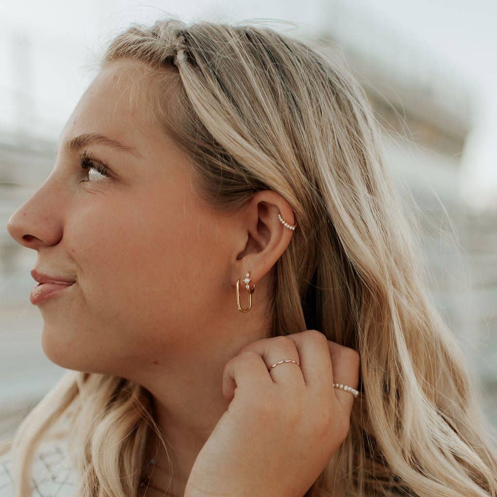 Mauve Jewelry Co. - Grace Pearl Hoops