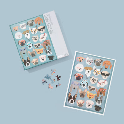 Puzzlefolk - No Ruff Days 1000 piece Dog puzzle