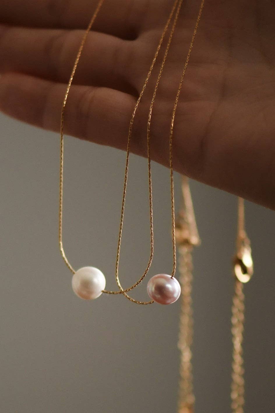 MA216 Mia Accessories - 18K Gold Plated Waterproof Stainless Steel Freshwater Pearl Necklace - 7136 7137