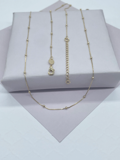 Milie Jewels - 18k Gold Filled Ultra Thin 0.6mm Satellite Chain