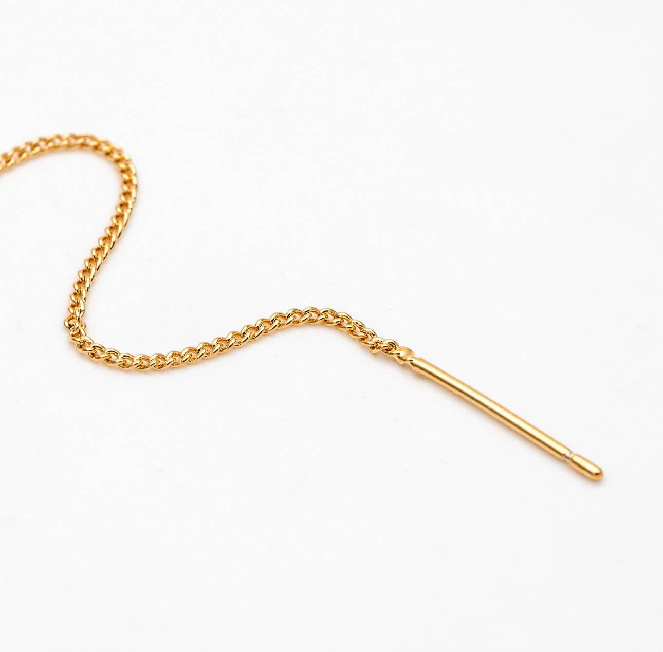Bella Rey jewelry - The Tiffany gold plated chain threader earrings