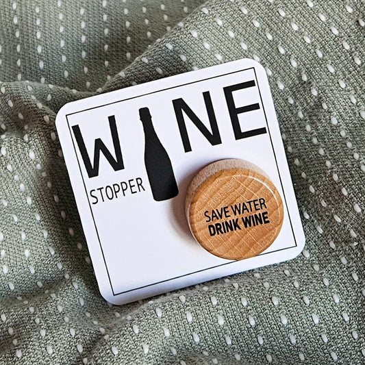 Lou Golden Designs - Save Water Bottle Stopper