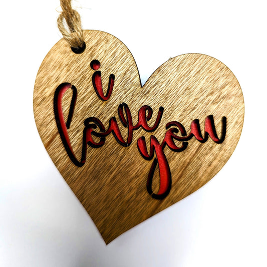 The Little Ornament Shop - I Love You Heart Christmas Ornament