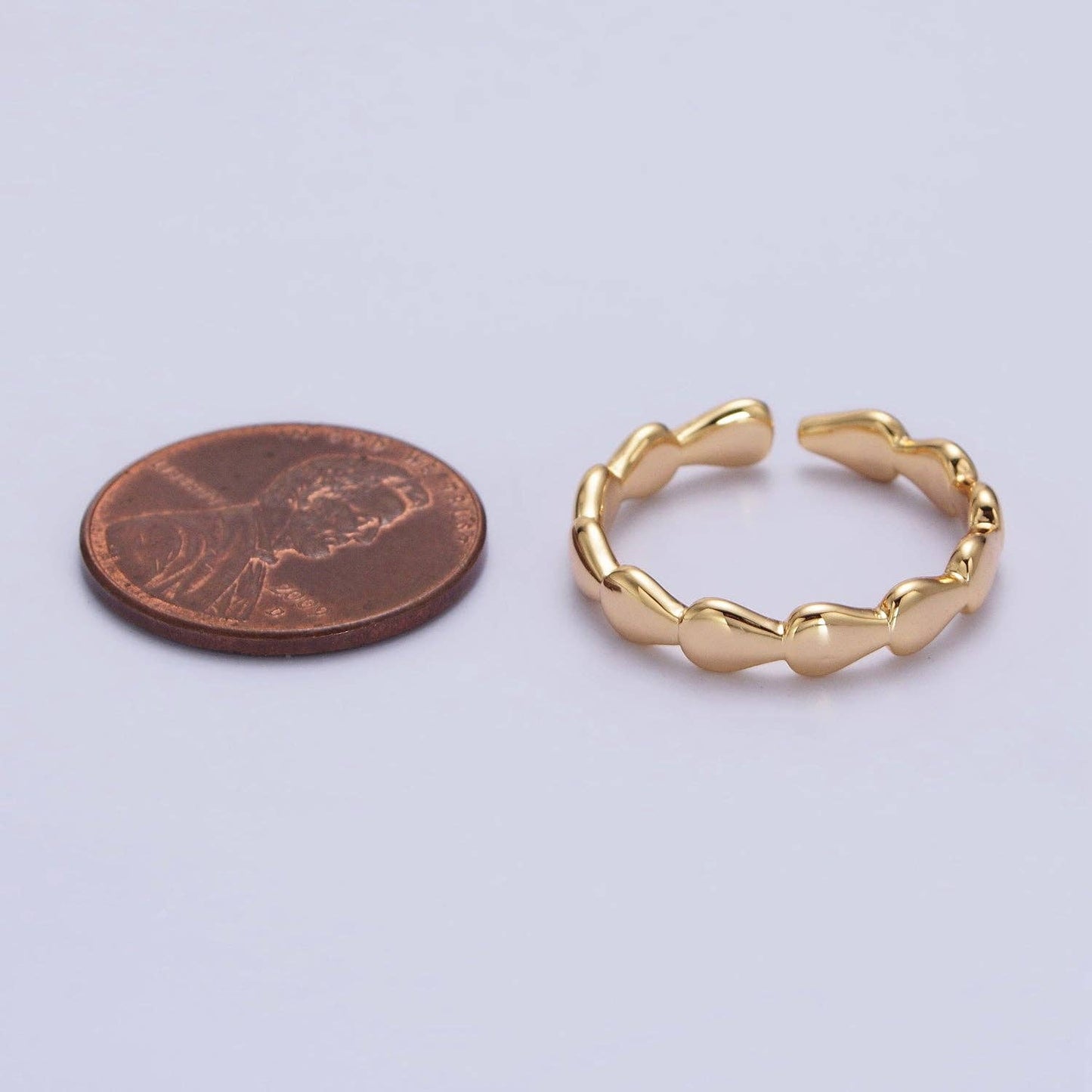 Aim Eternal - 16K Gold Filled Molten Drop Sideway Minimalist Ring