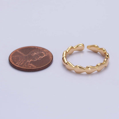 Aim Eternal - 16K Gold Filled Molten Drop Sideway Minimalist Ring