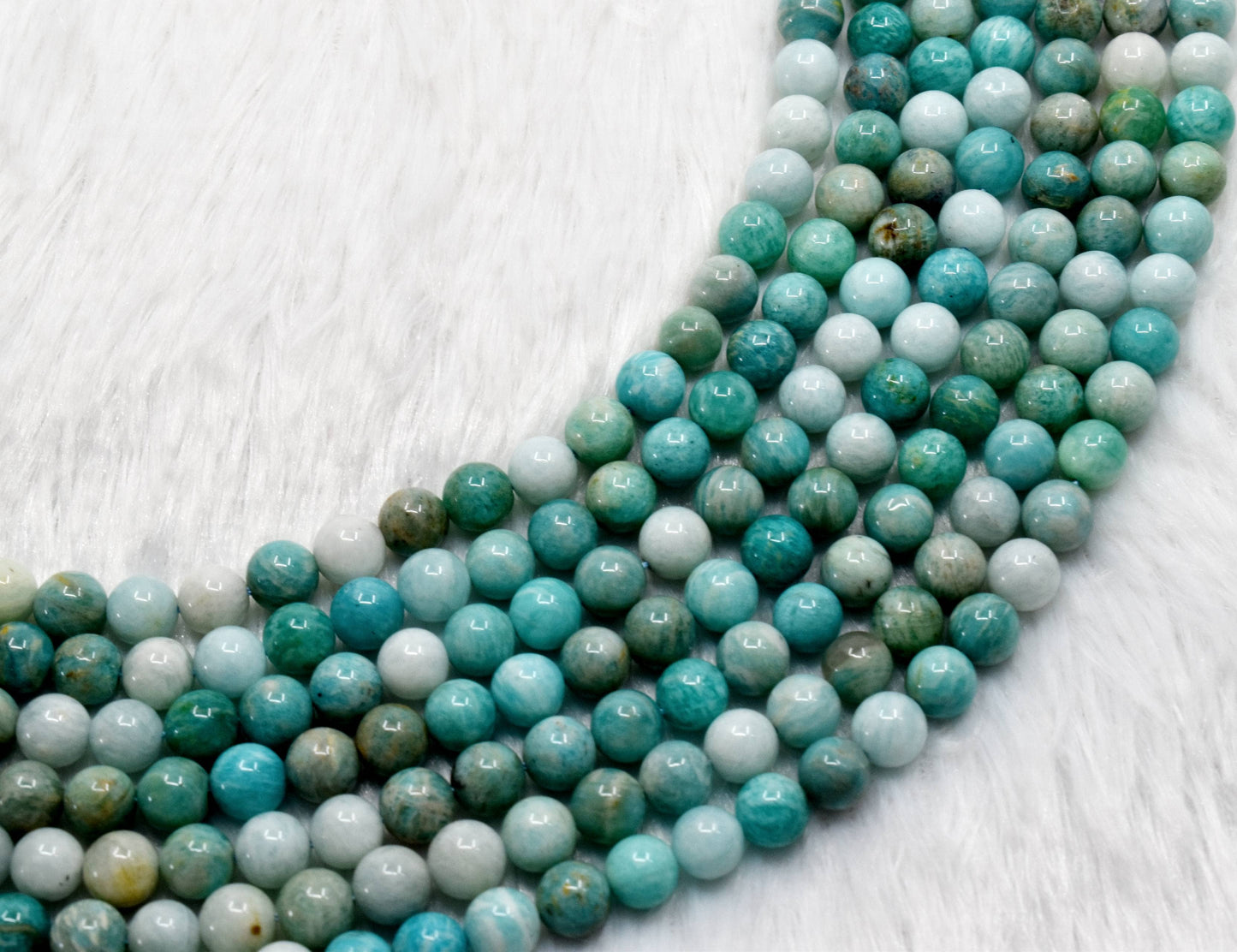 Soothing Crystals - Multi Amazonite Round Beads, 4, 6, 8, 10mm Project For Beads