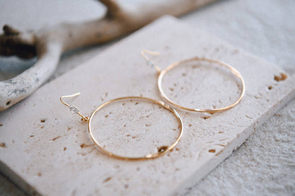 Cecelia Designs Jewelry - Timeless CZ or Shell Gold Plated Hoop Earrings