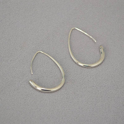 Dipped Shop - Trendy Geometric Teardrop Hoop Earrings DP25E711