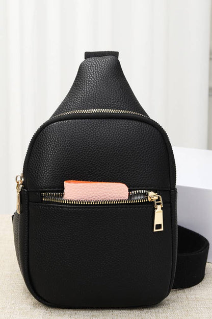 Hana - Solid PU Sling Bag