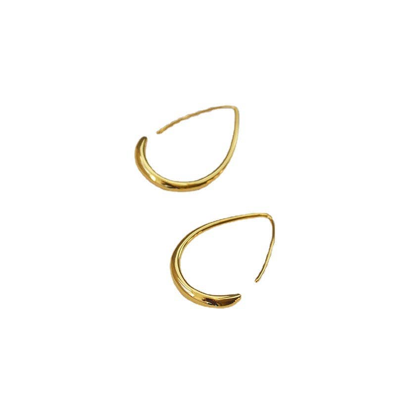 Dipped Shop - Trendy Geometric Teardrop Hoop Earrings DP25E711