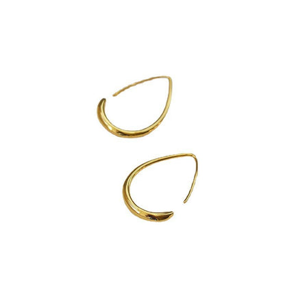 Dipped Shop - Trendy Geometric Teardrop Hoop Earrings DP25E711