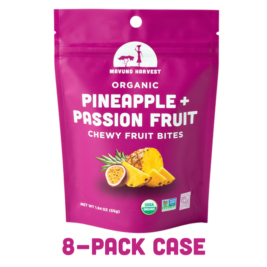 Mavuno Harvest Organics - Organic Pineapple & Passionfruit Fruit Bites, 8-pack case