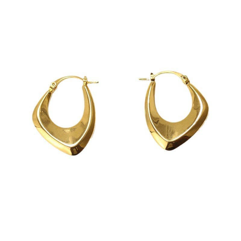 Dipped Shop - Geometric Simple Metal Earrings DPJE39