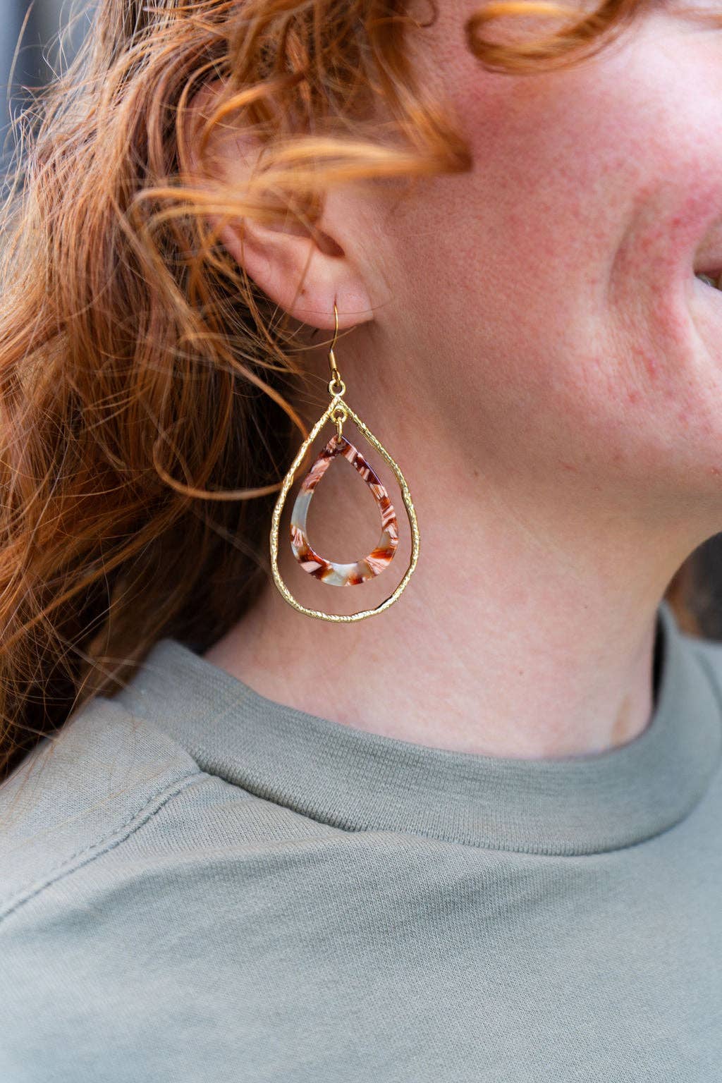 Spiffy & Splendid - Savannah Earrings - Seafoam & Rust // Jewelry, Gifts