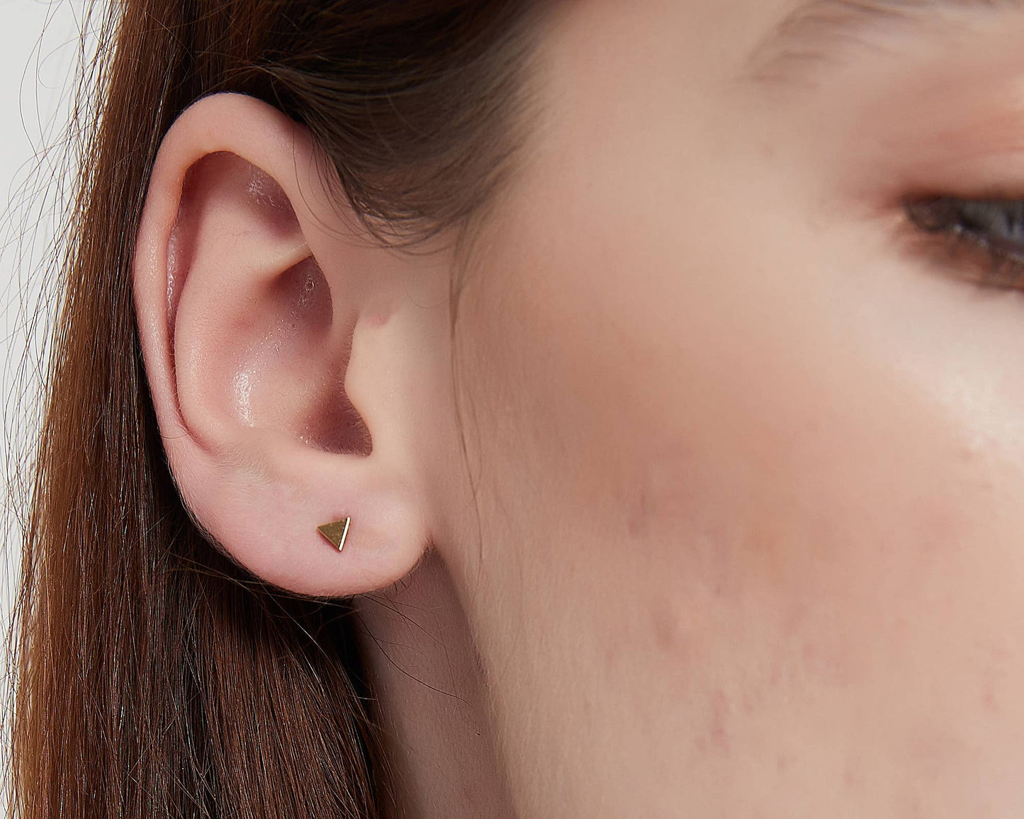 Melange Blanc - Alexandra triangle stud earring, triangle earring