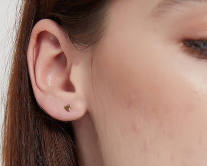 Melange Blanc - Alexandra triangle stud earring, triangle earring