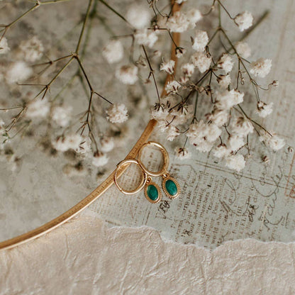 Mauve Jewelry Co. - Riley Turquoise Hoops