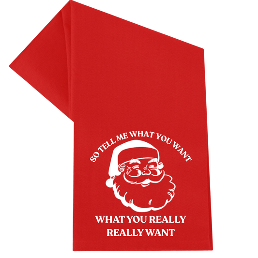 dkhandmade - Tell Me What You Want Christmas Towel