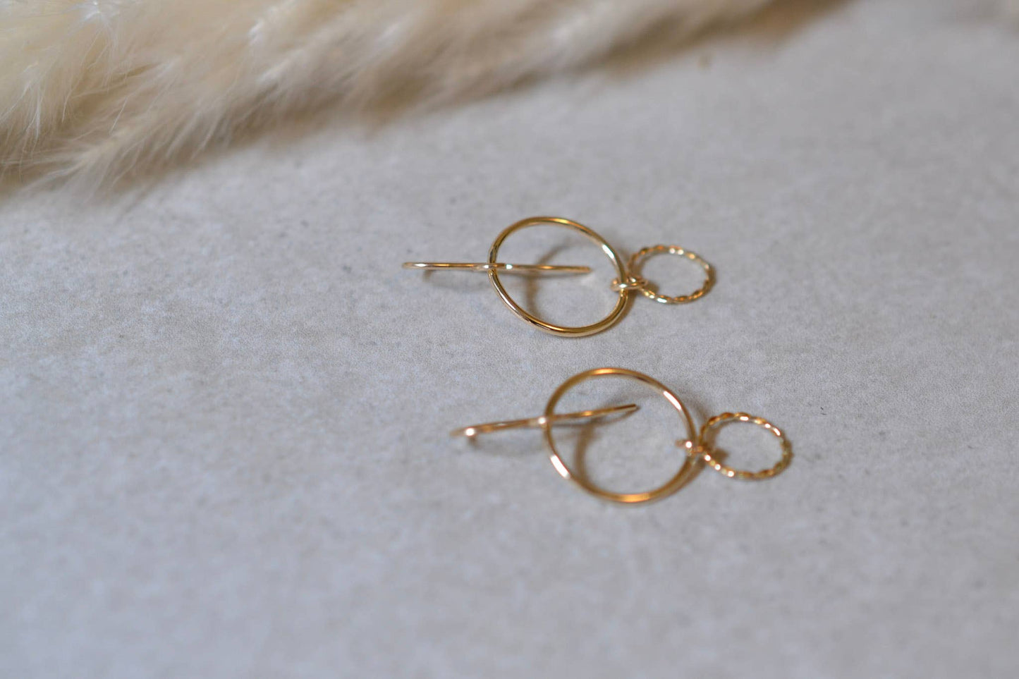 Sela+Sage - Braided Circle Twist Earrings in Gold Filled