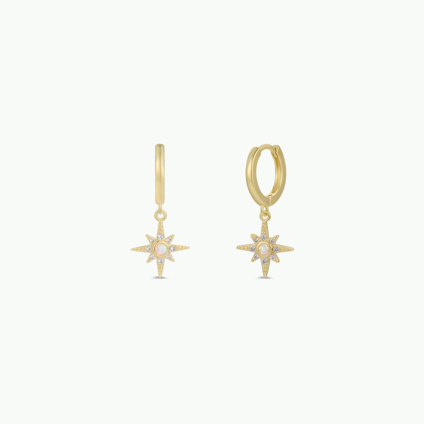 JaxKelly - Celestial - Starburst Mini Hoop - Gold Earrings