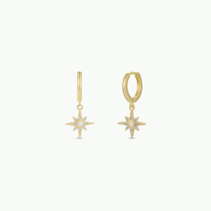 JaxKelly - Celestial - Starburst Mini Hoop - Gold Earrings