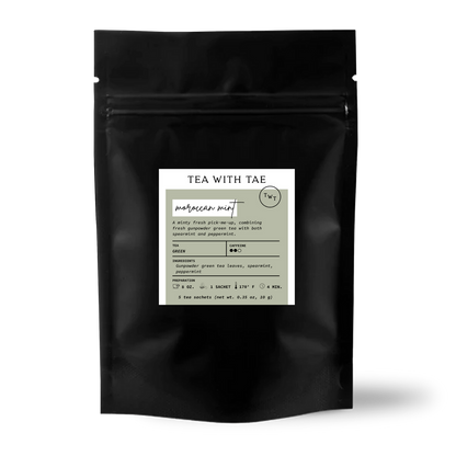 Tea with Tae - Moroccan Mint Green Tea Small Gift Pouch (5 tea bags)
