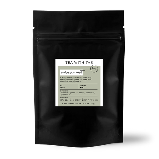 Tea with Tae - Moroccan Mint Green Tea Small Gift Pouch (5 tea bags)