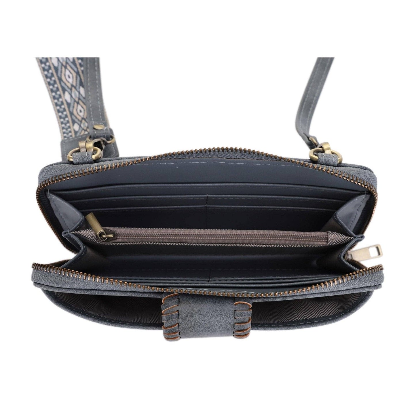 MiMi Wholesale - SV32087WW Jolie Crossbody Wallet With Boho Wrist Strap