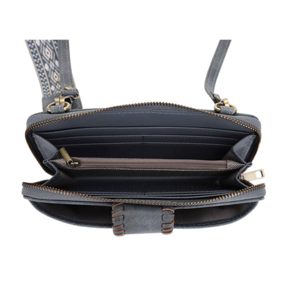 MiMi Wholesale - SV32087WW Jolie Crossbody Wallet With Boho Wrist Strap